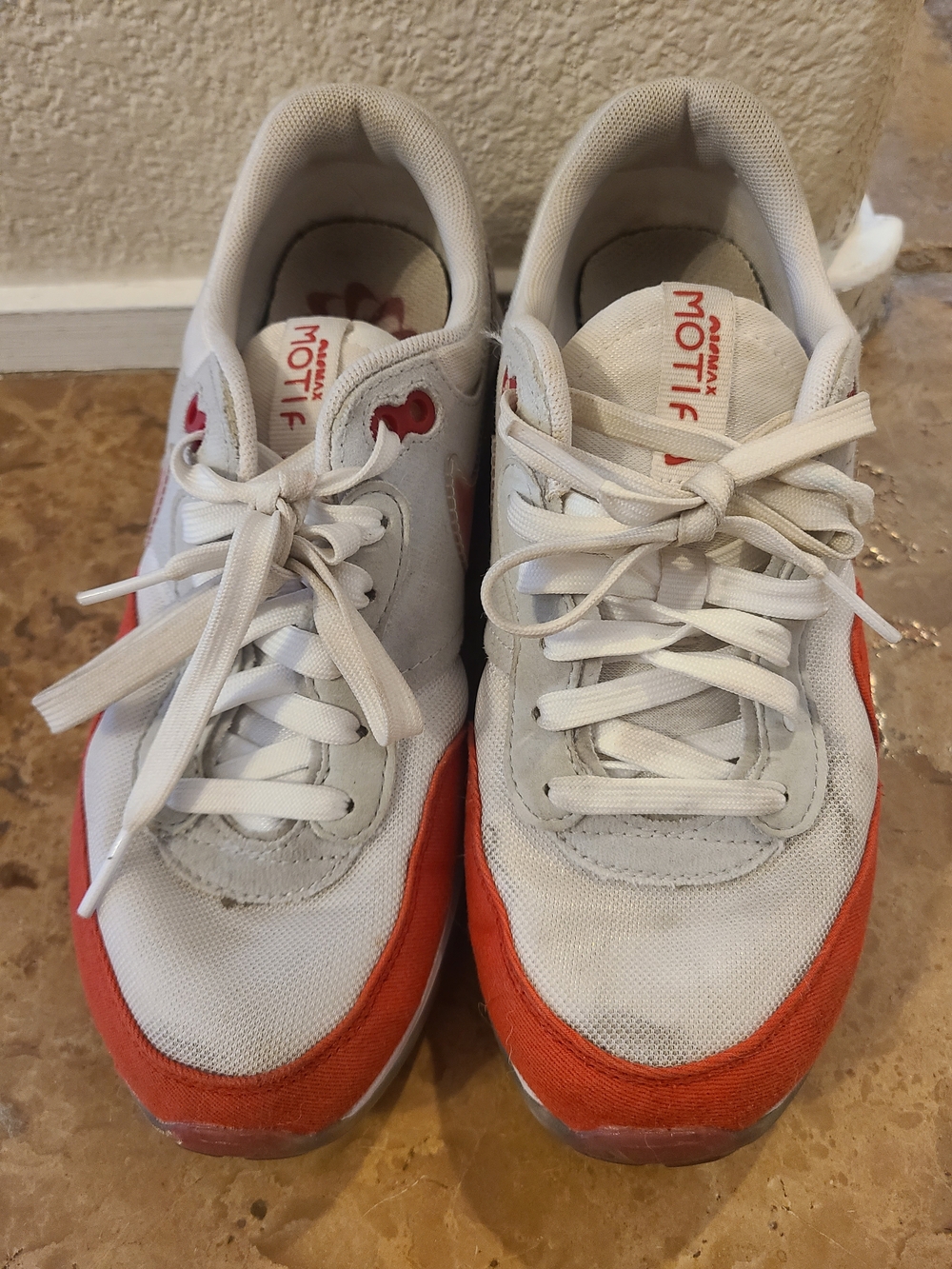 Nike Youth Red and White Athletic Sneakers